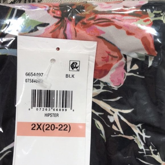 BECCA Floral Print Hipster Bikini Bottom PLUS SIZE - Picture 6 of 6